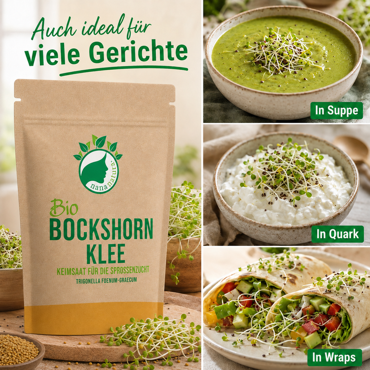 Bio Bockshornklee Keimsaat 180g