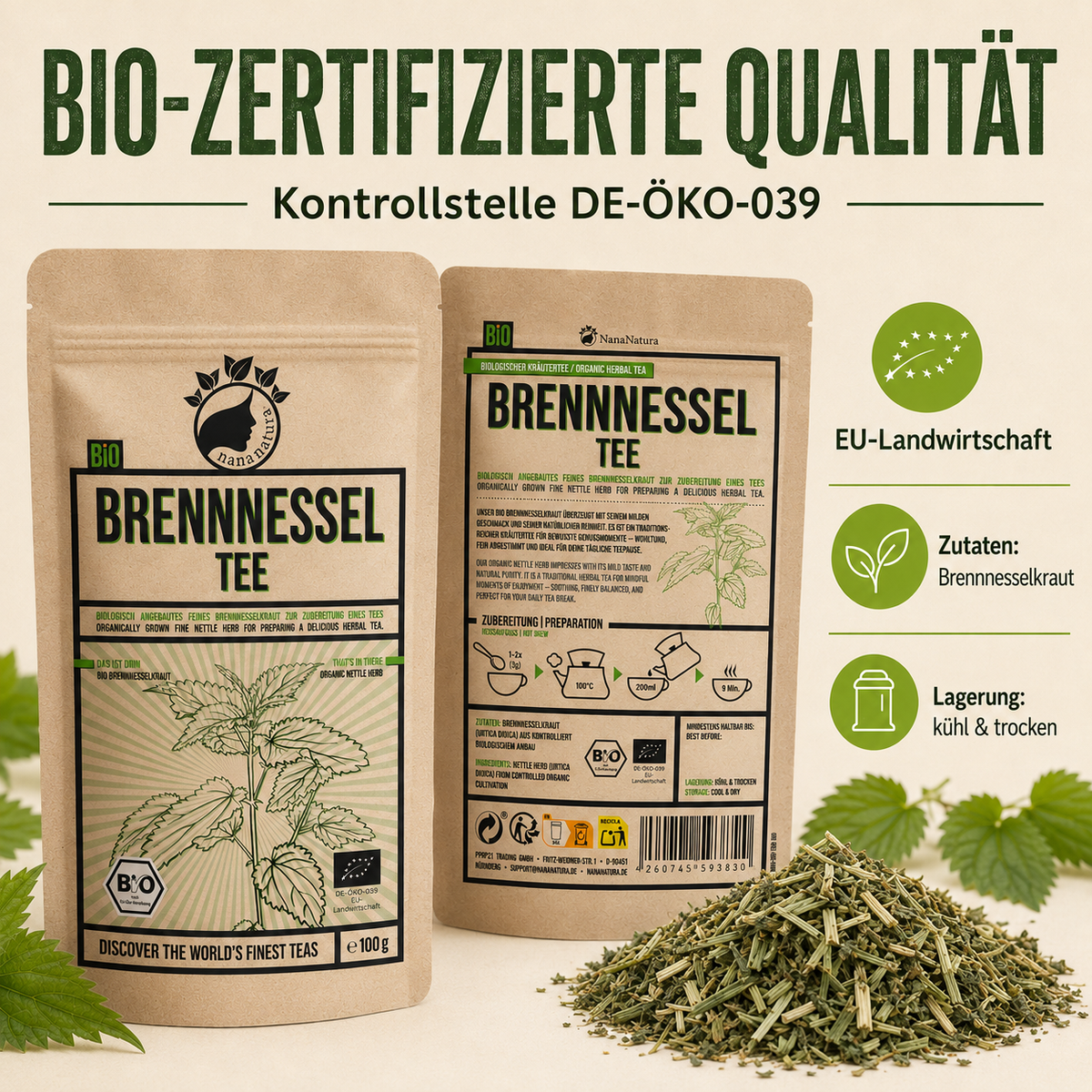 Bio Brennnessel-Tee 100g