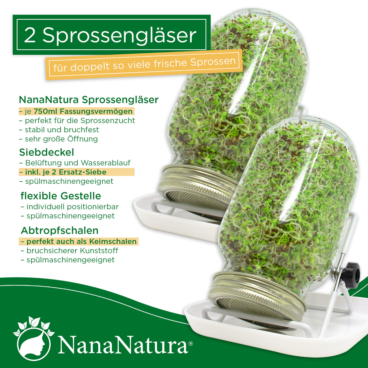 Sprossenglas 2er-Set