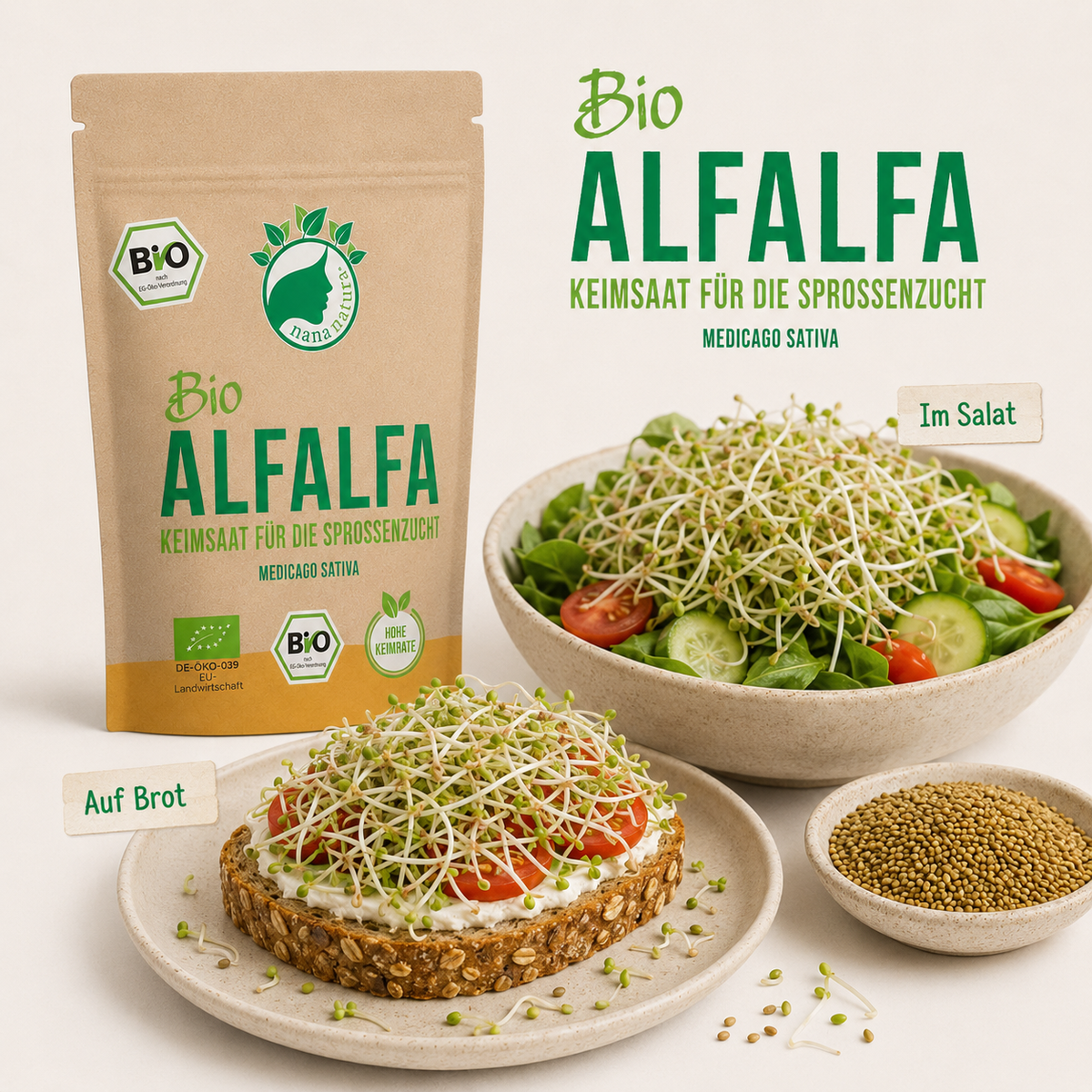Bio Alfalfa Keimsaat 180g