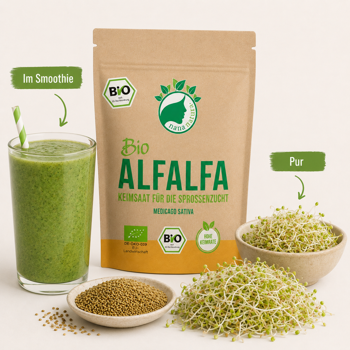 Bio Alfalfa Keimsaat 180g