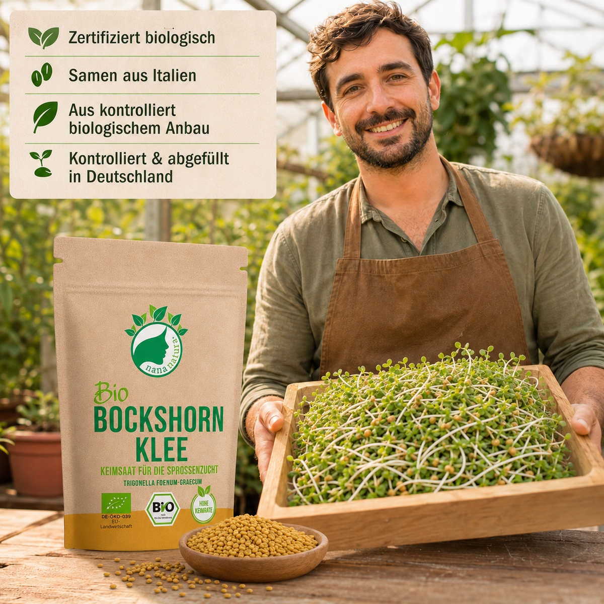Bio Bockshornklee Keimsaat 180g