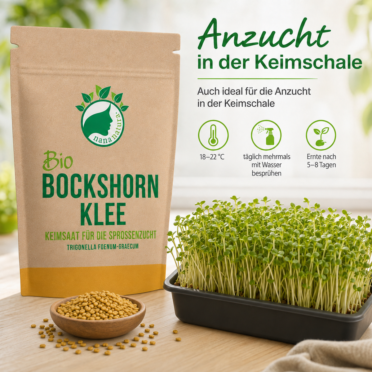 Bio Bockshornklee Keimsaat 180g