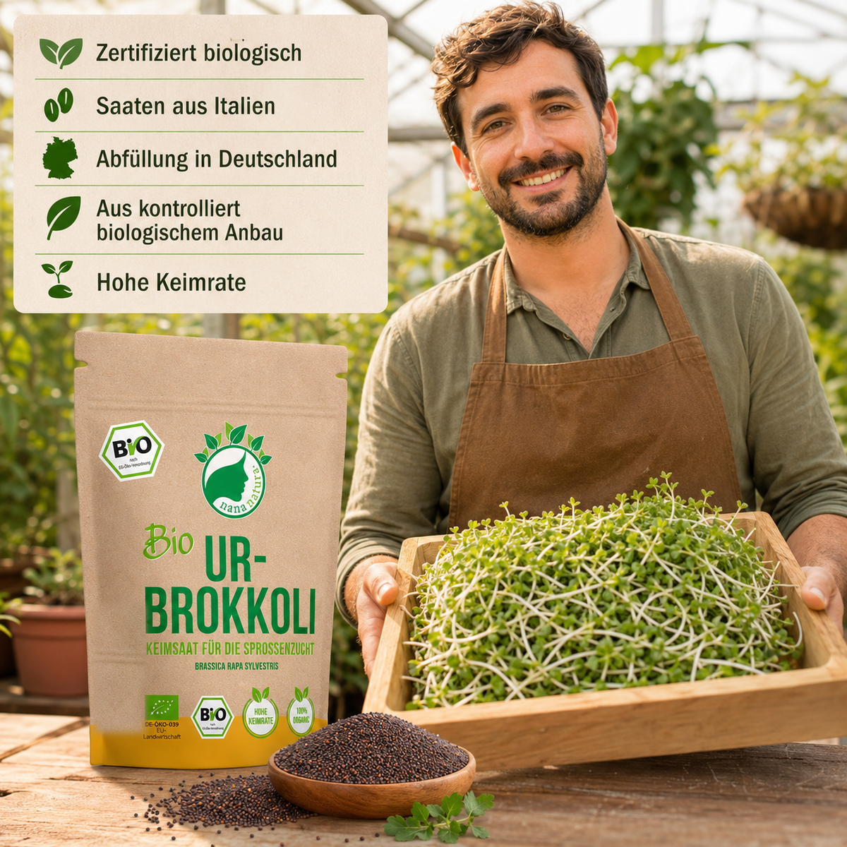 Bio Ur-Brokkoli Keimsaat 180g
