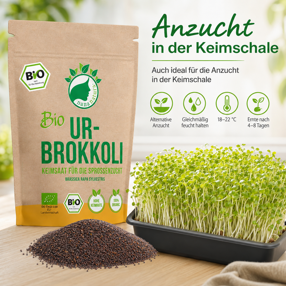 Bio Ur-Brokkoli Keimsaat 180g