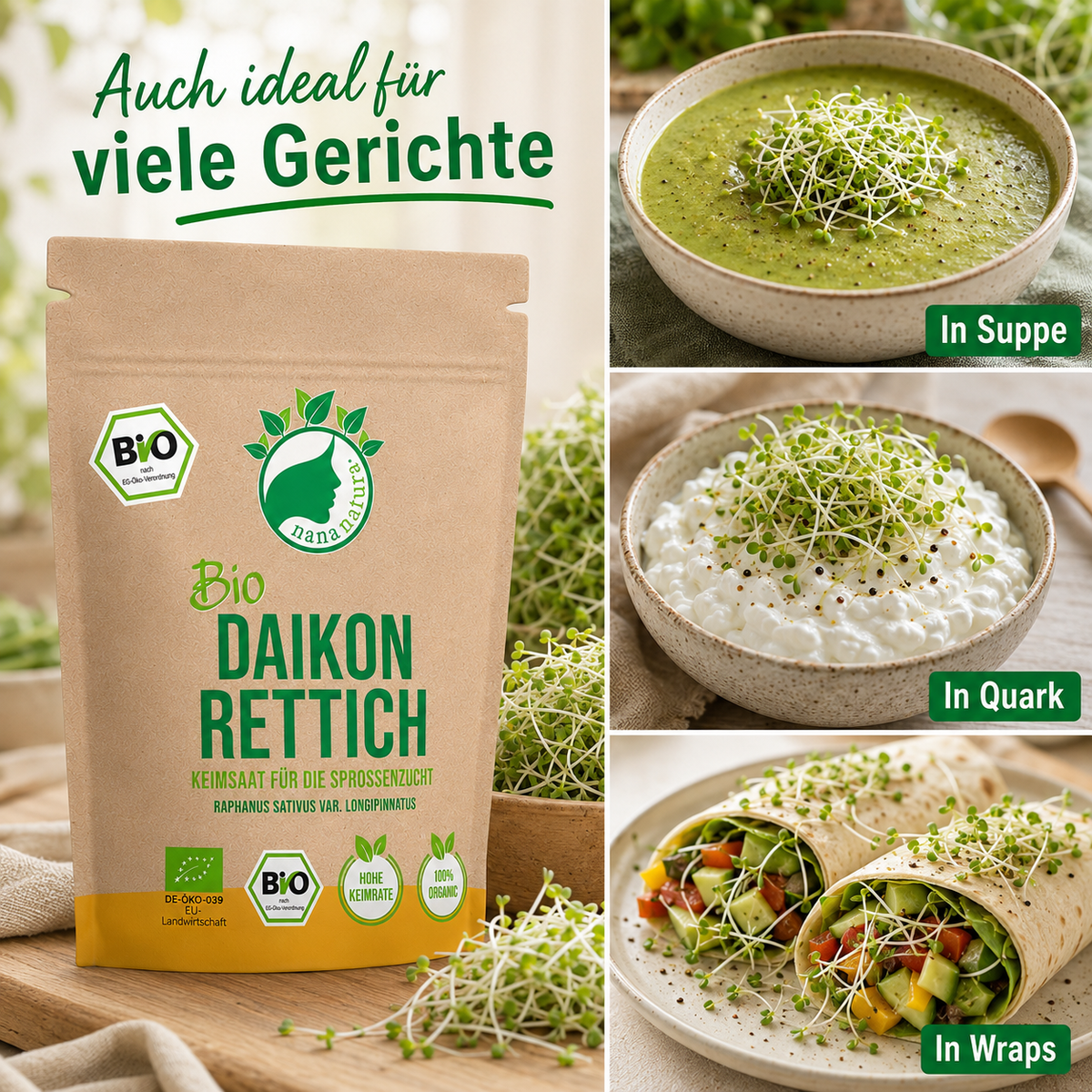 Bio Daikonrettich Keimsaat 180g