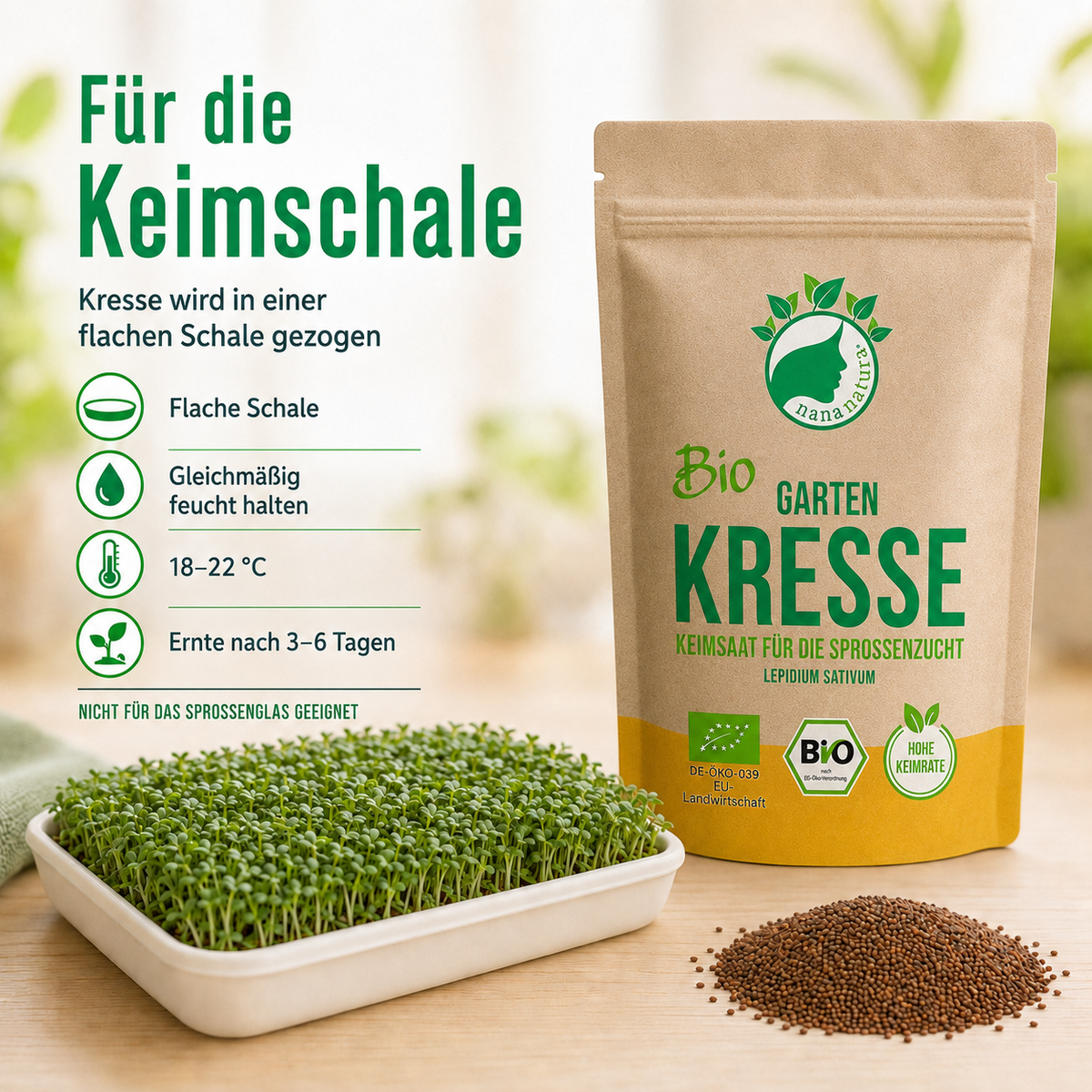 Bio Kresse Keimsaat 180g