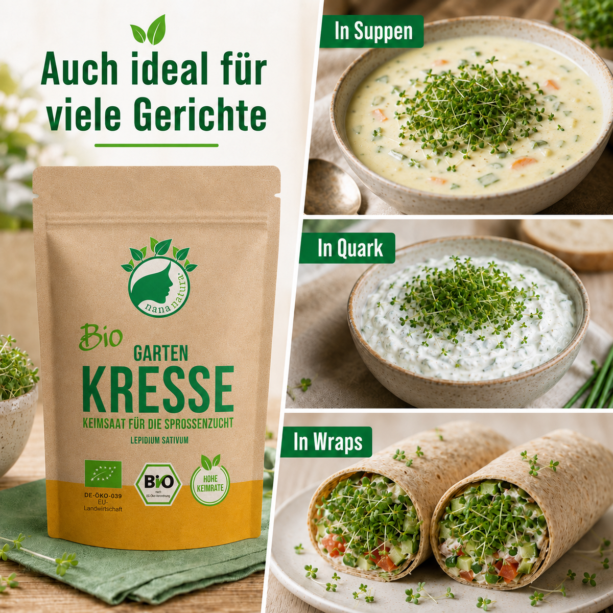 Bio Kresse Keimsaat 180g