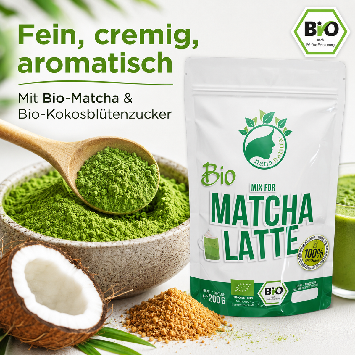 Bio Mix for Matcha Latte 200g