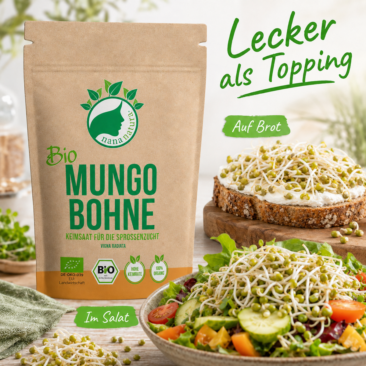 Bio Mungobohne Keimsaat 180g
