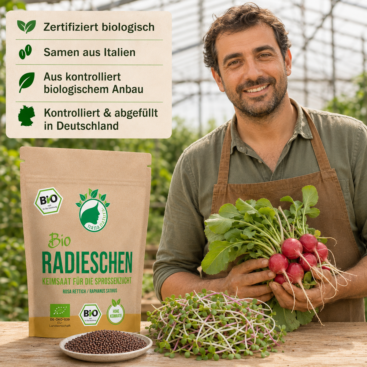 Bio Radieschen Keimsaat 180g