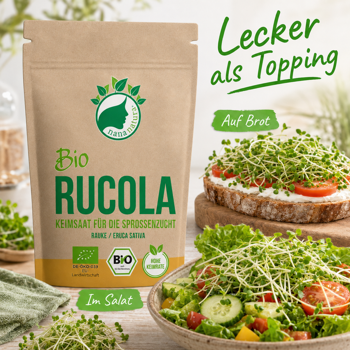 Bio Rucola Keimsaat 180g