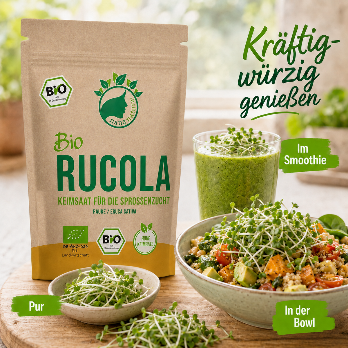 Bio Rucola Keimsaat 180g