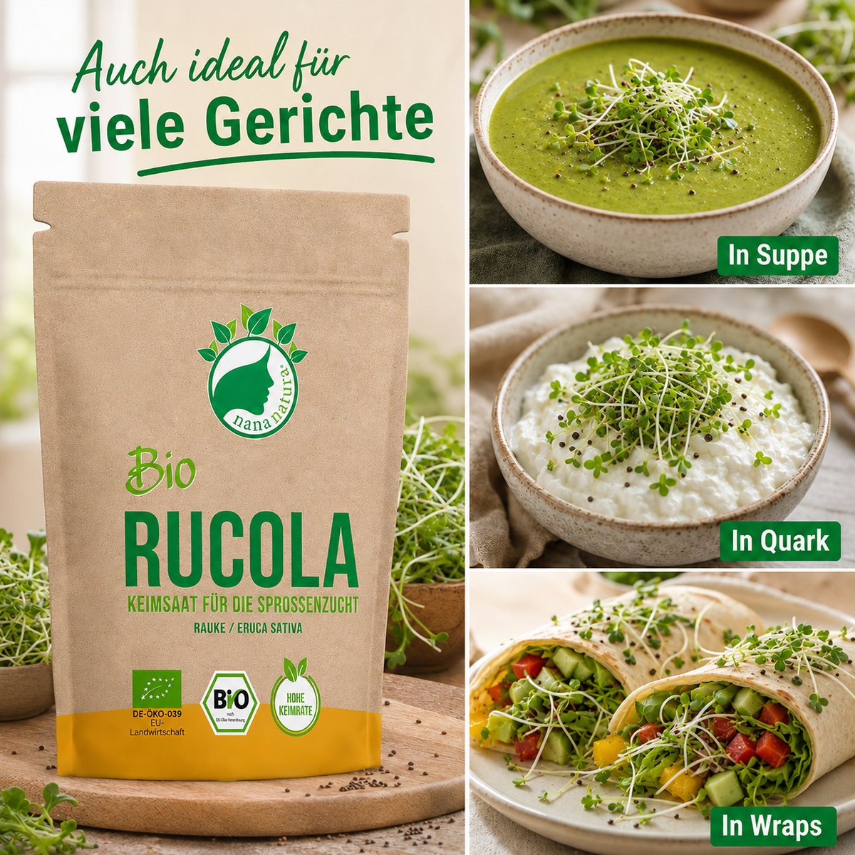 Bio Rucola Keimsaat 180g