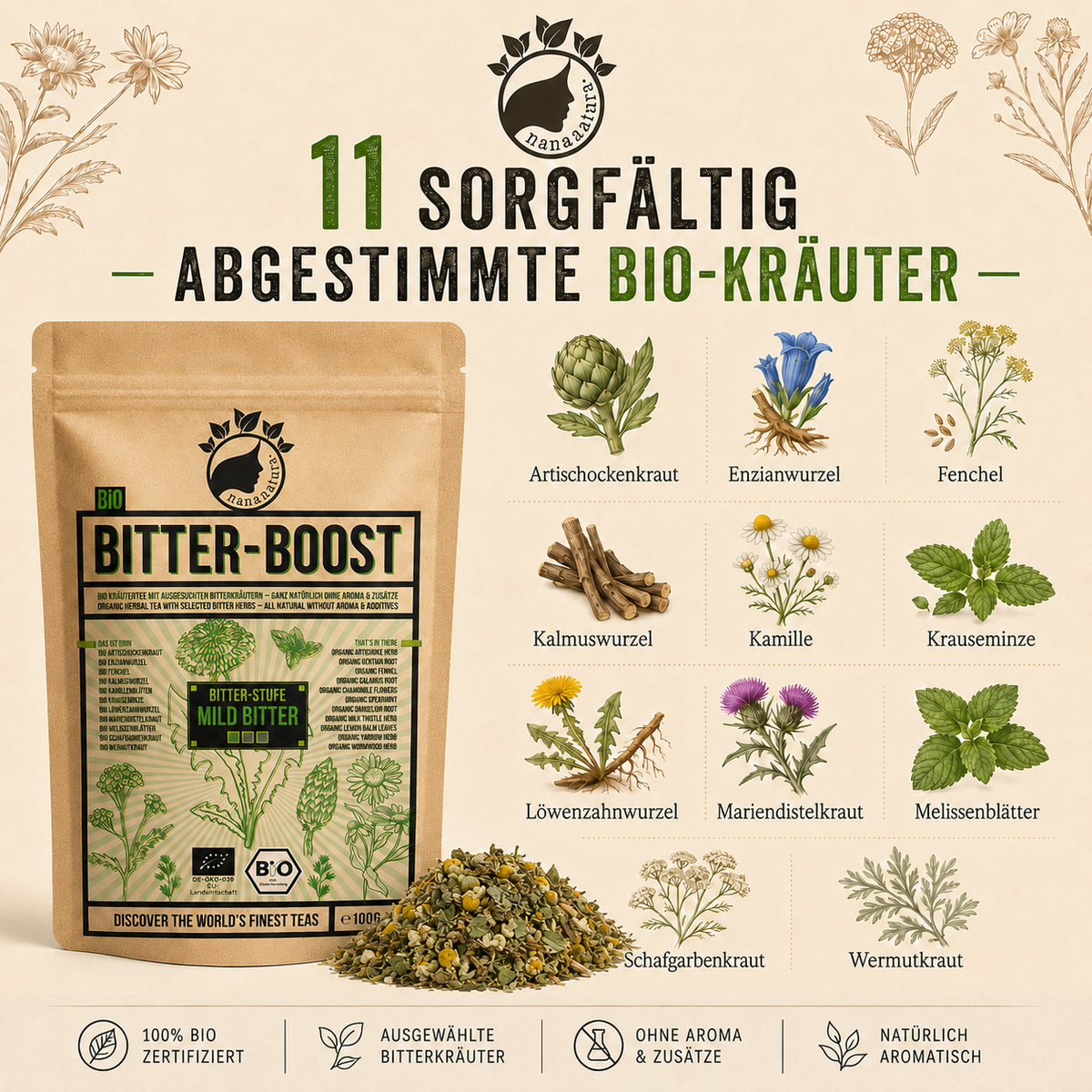 Bio Bittertee Bitter-Boost MILD 100g