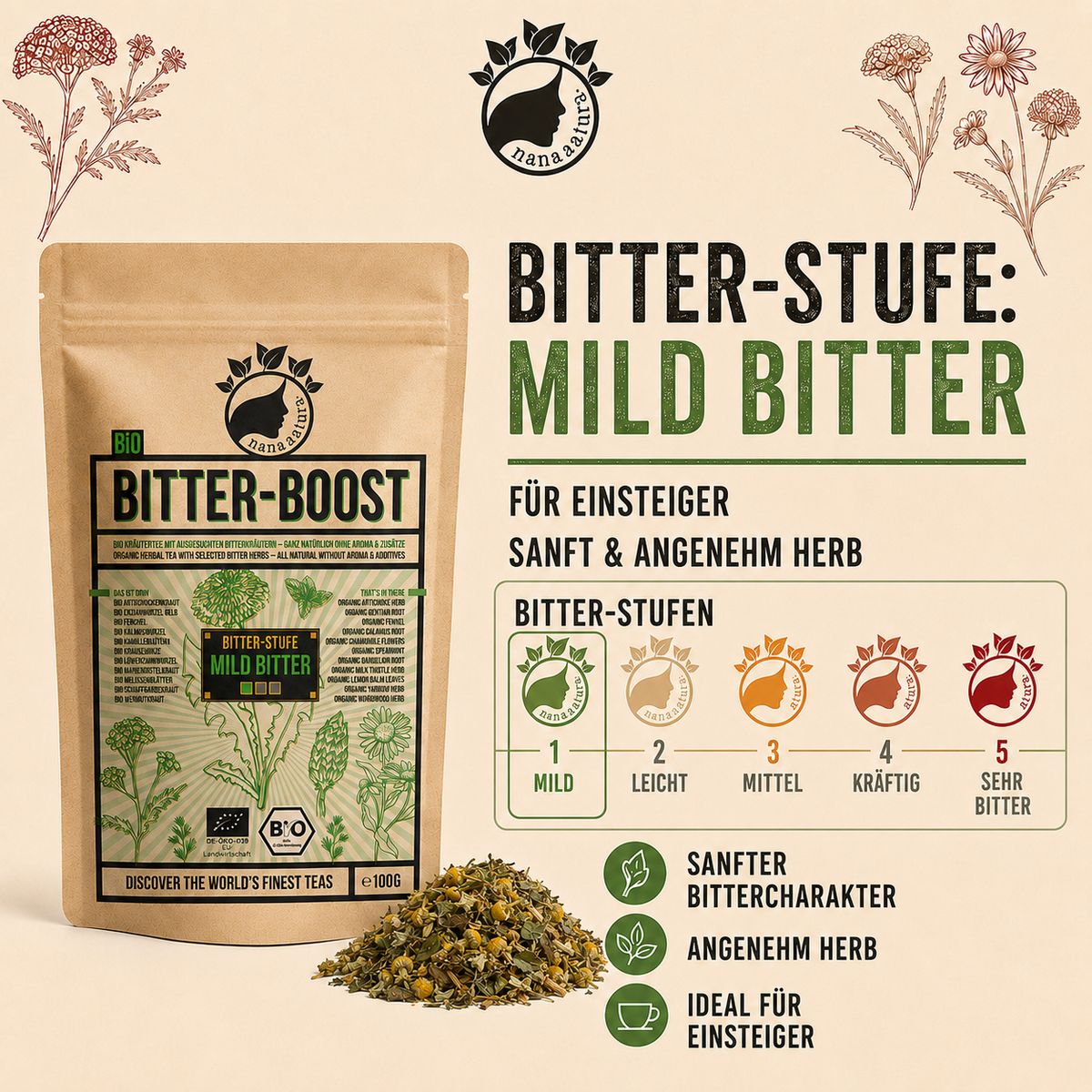 Bio Bittertee Bitter-Boost MILD 100g