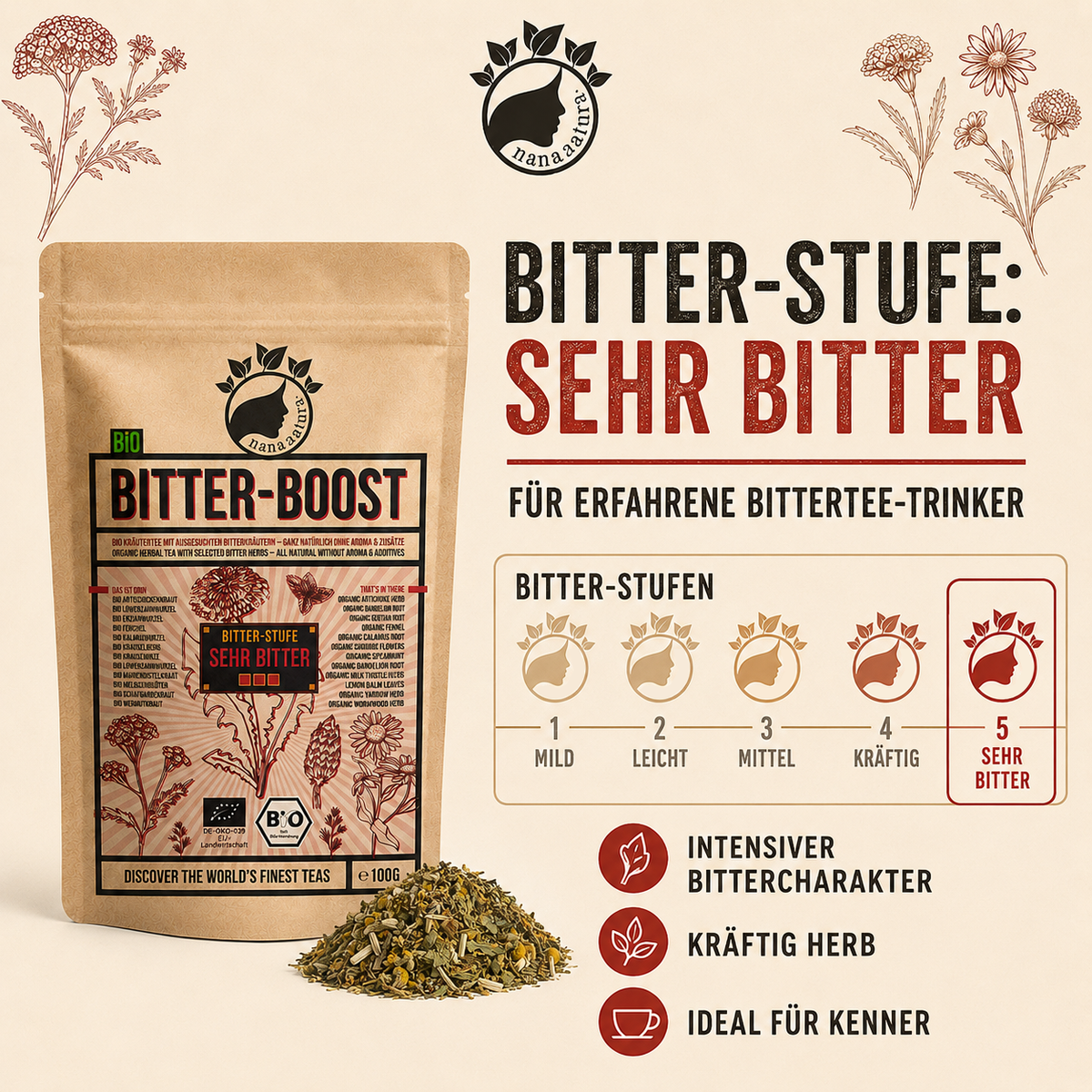 Bio Bittertee Bitter-Boost STARK 100g