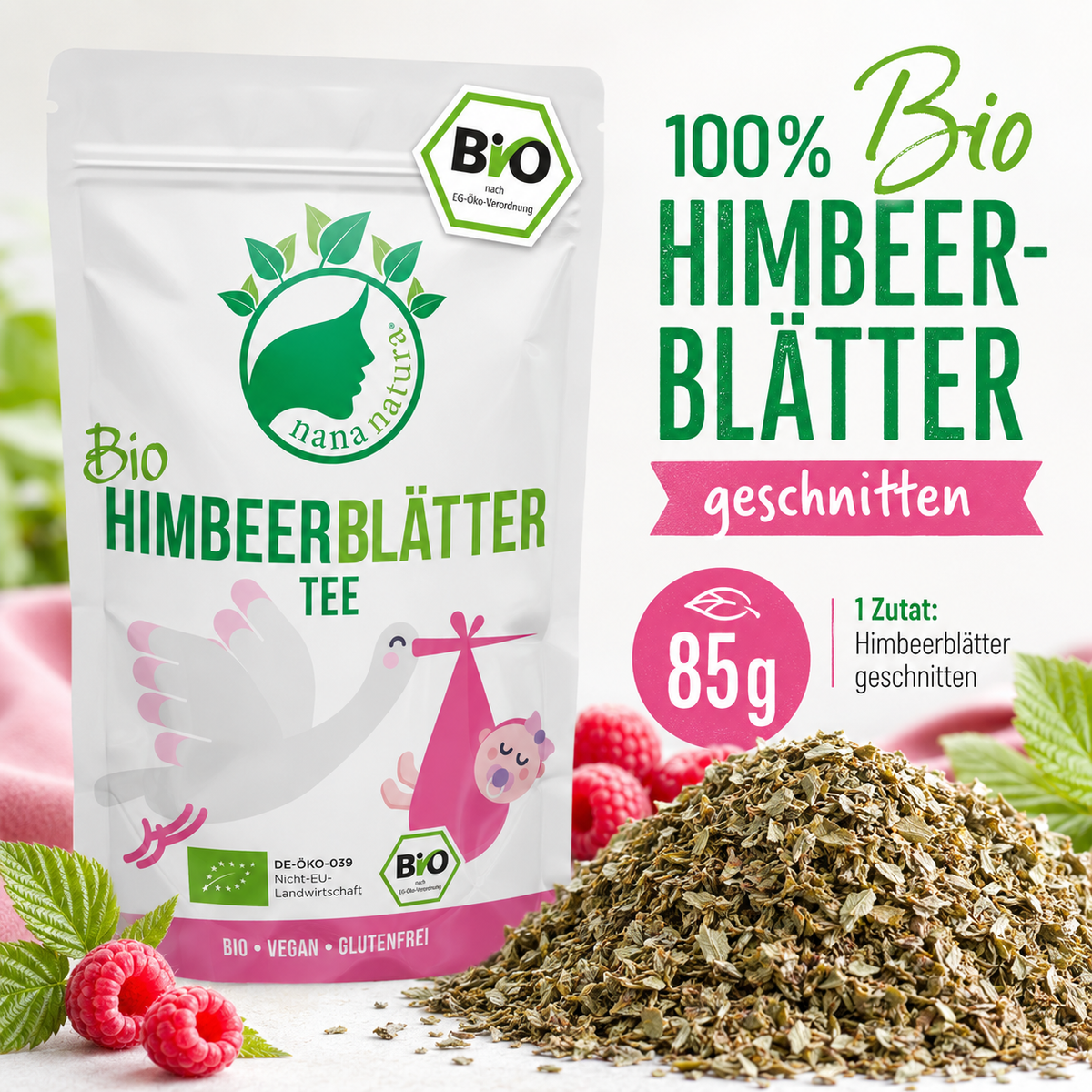 Bio Himbeerblätter-Tee 85g