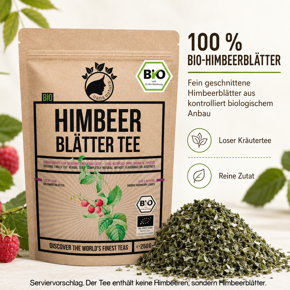 Bio Himbeerblätter-Tee 250g