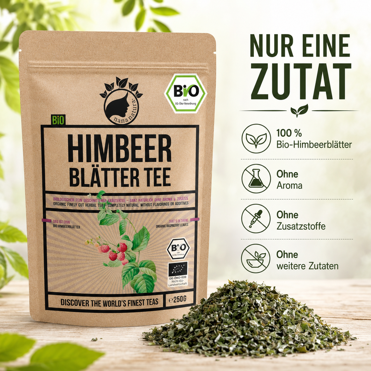 Bio Himbeerblätter-Tee 250g