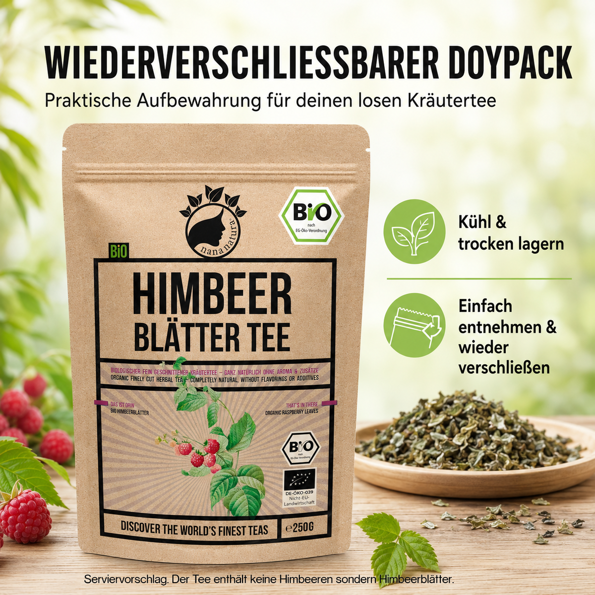 Bio Himbeerblätter-Tee 250g