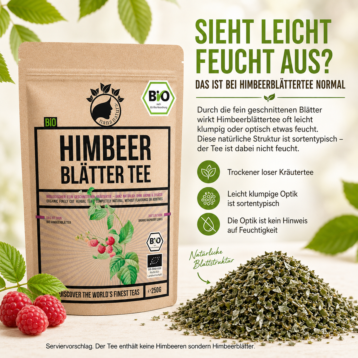 Bio Himbeerblätter-Tee 250g
