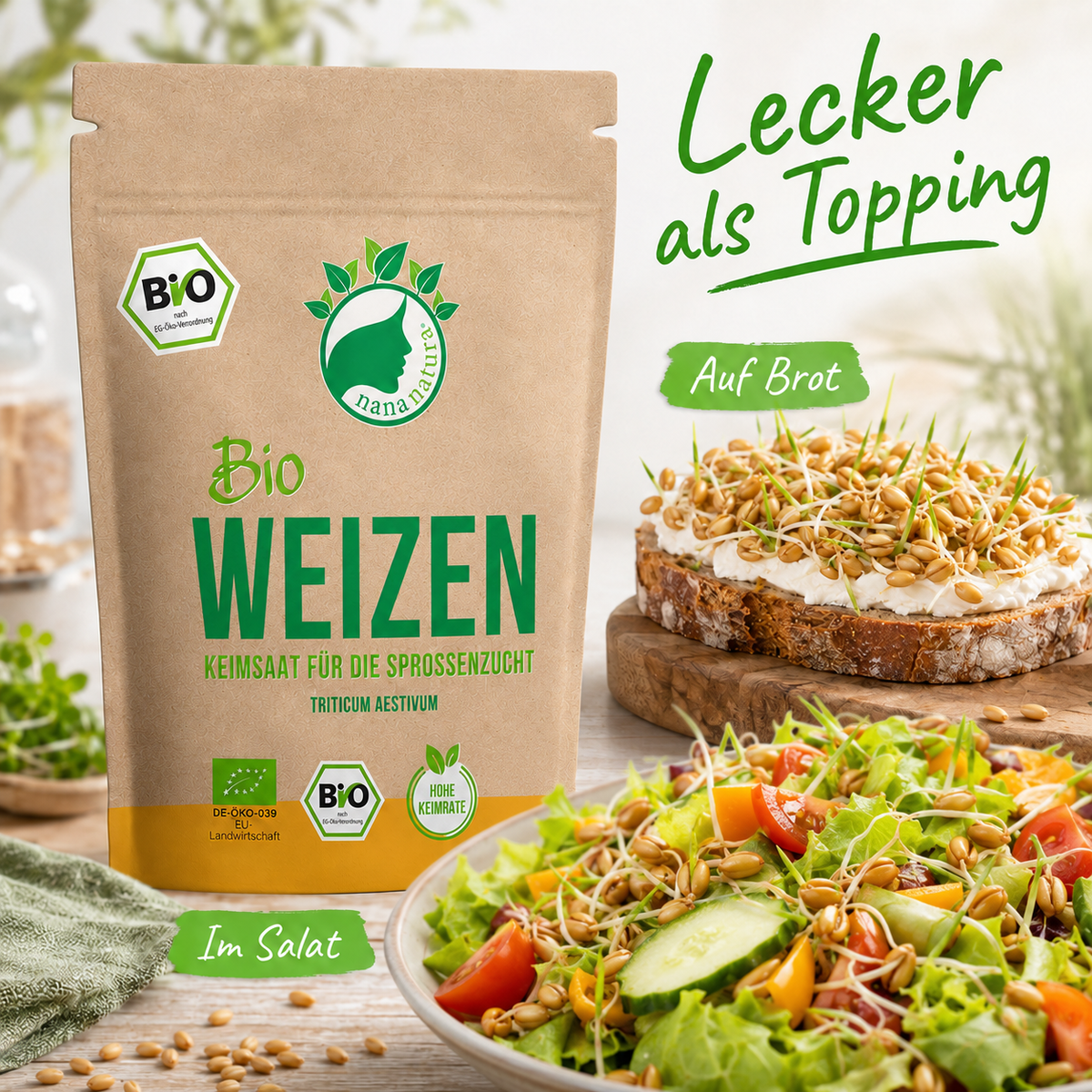Bio Weizen Keimsaat 180g