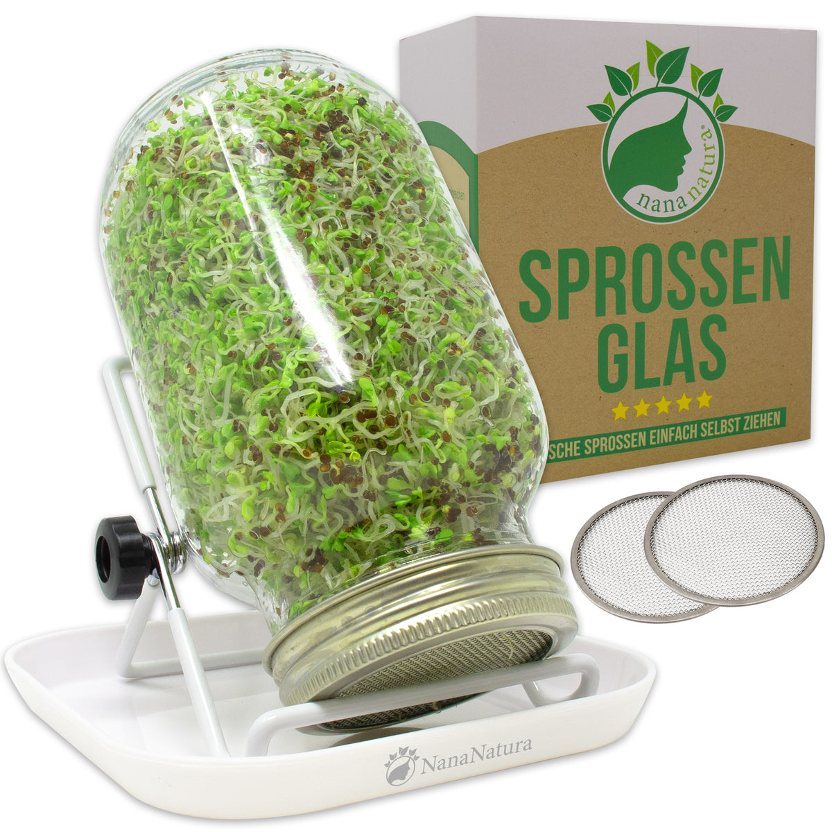 Sprossenglas zum Sprossen ziehen 750ml