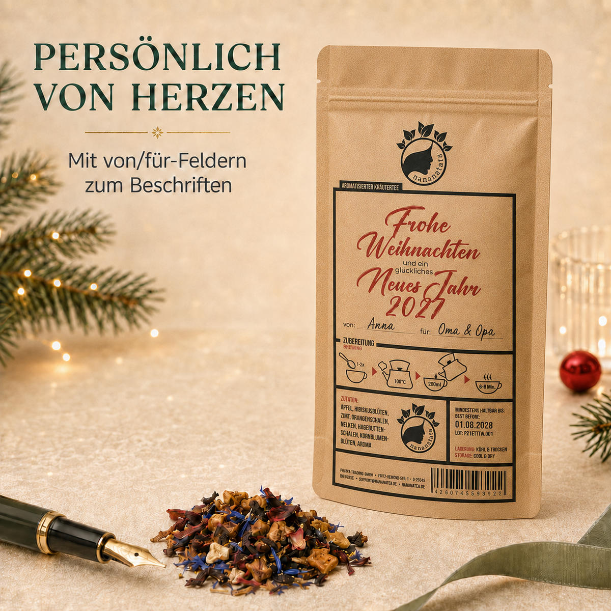 Tee Frohe Weihnachten 2027 100g