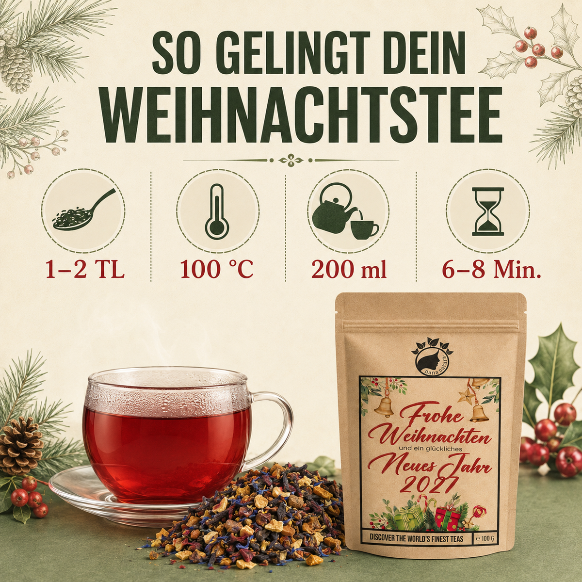 Tee Frohe Weihnachten 2027 100g