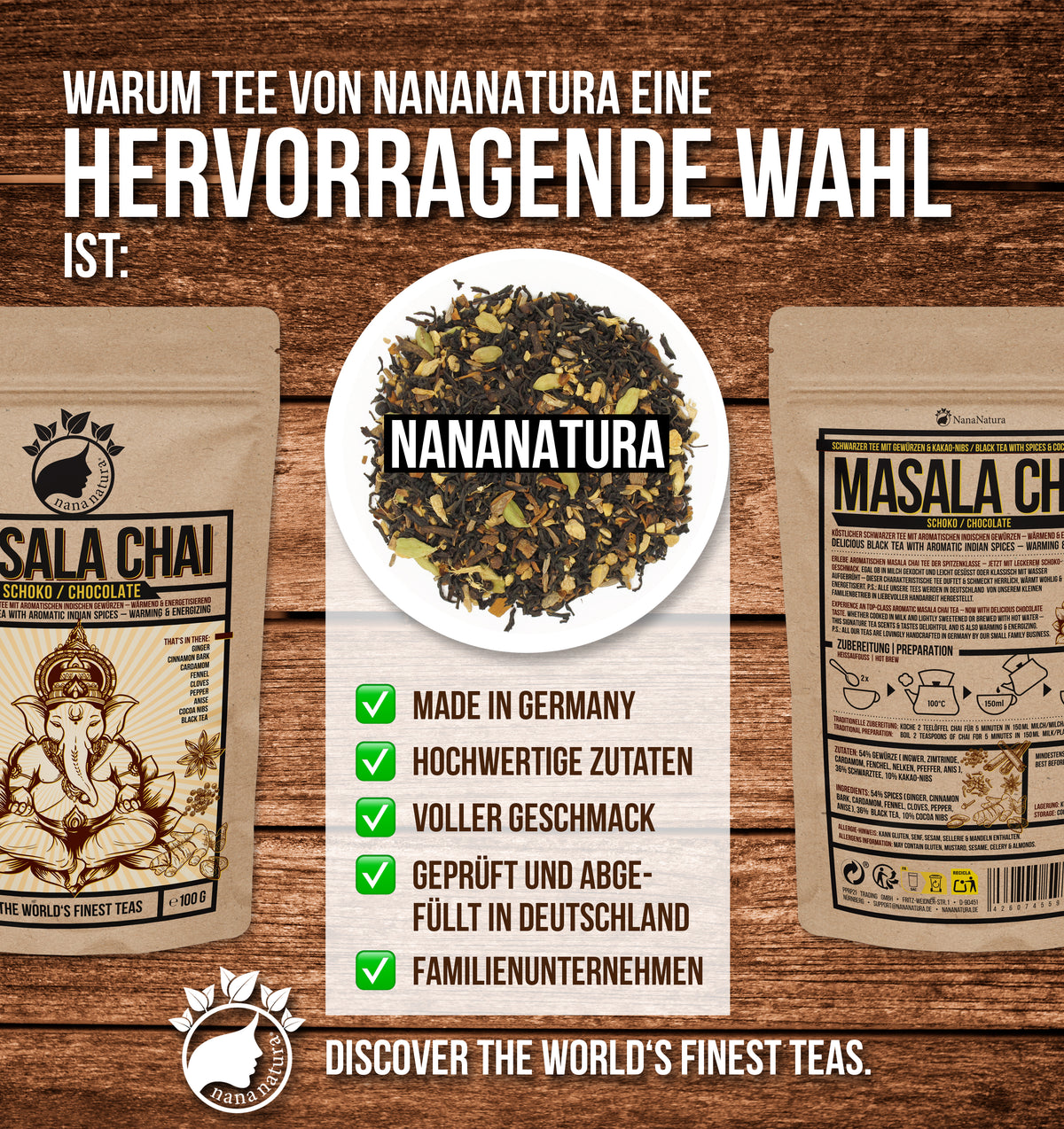 Masala Chai Schoko 100g