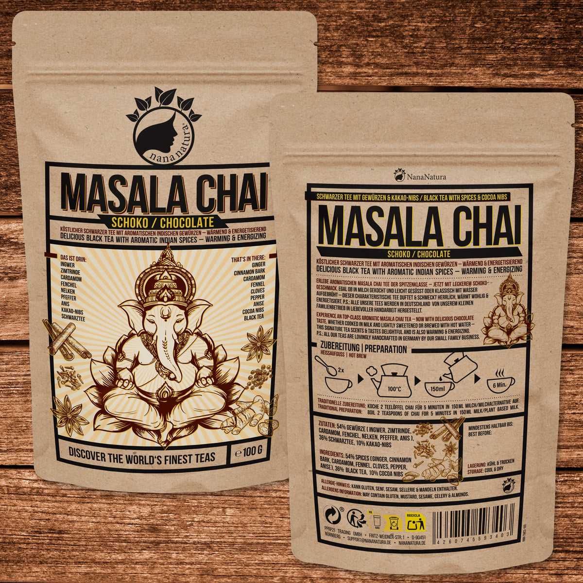 Masala Chai Schoko 100g