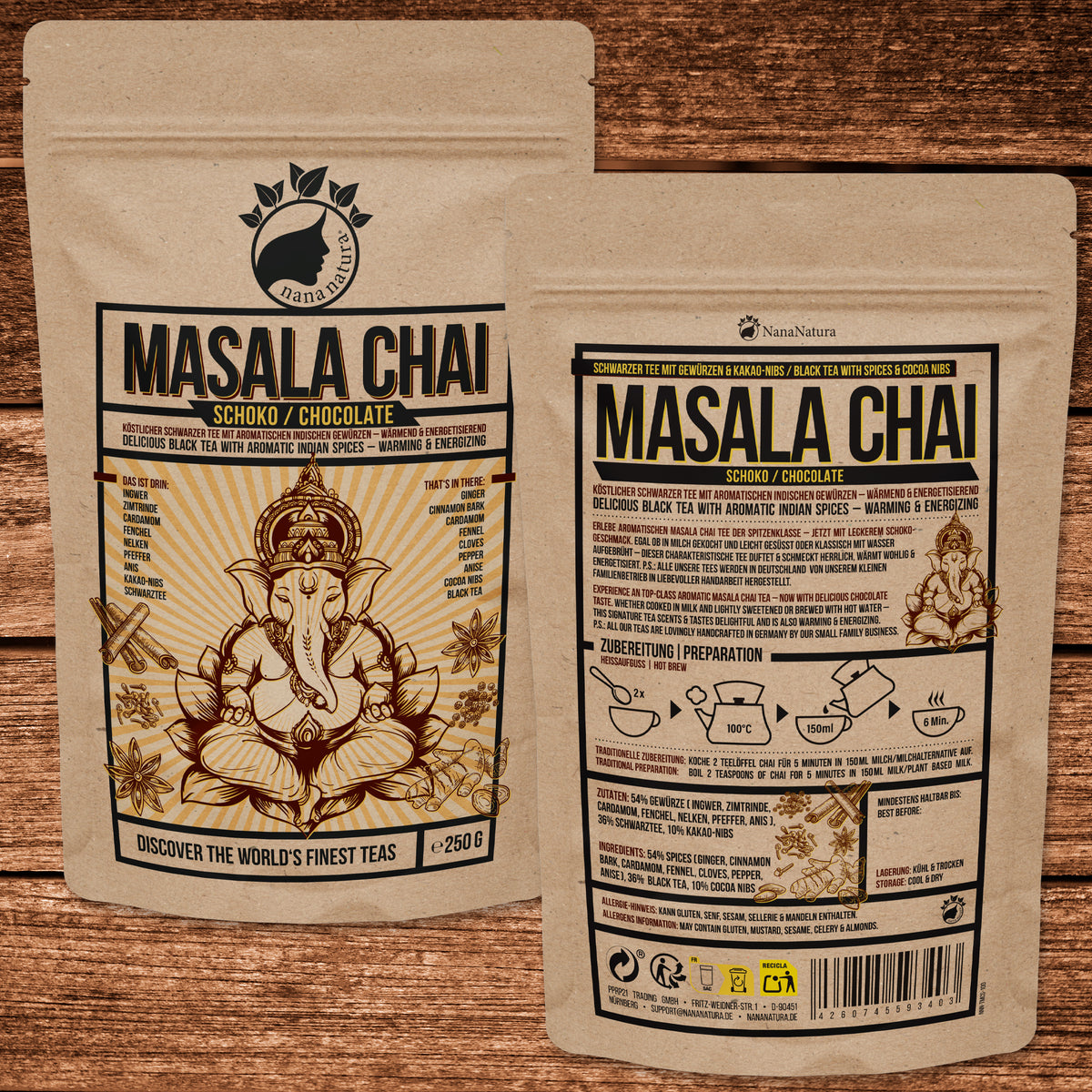 Masala Chai Schoko 250g