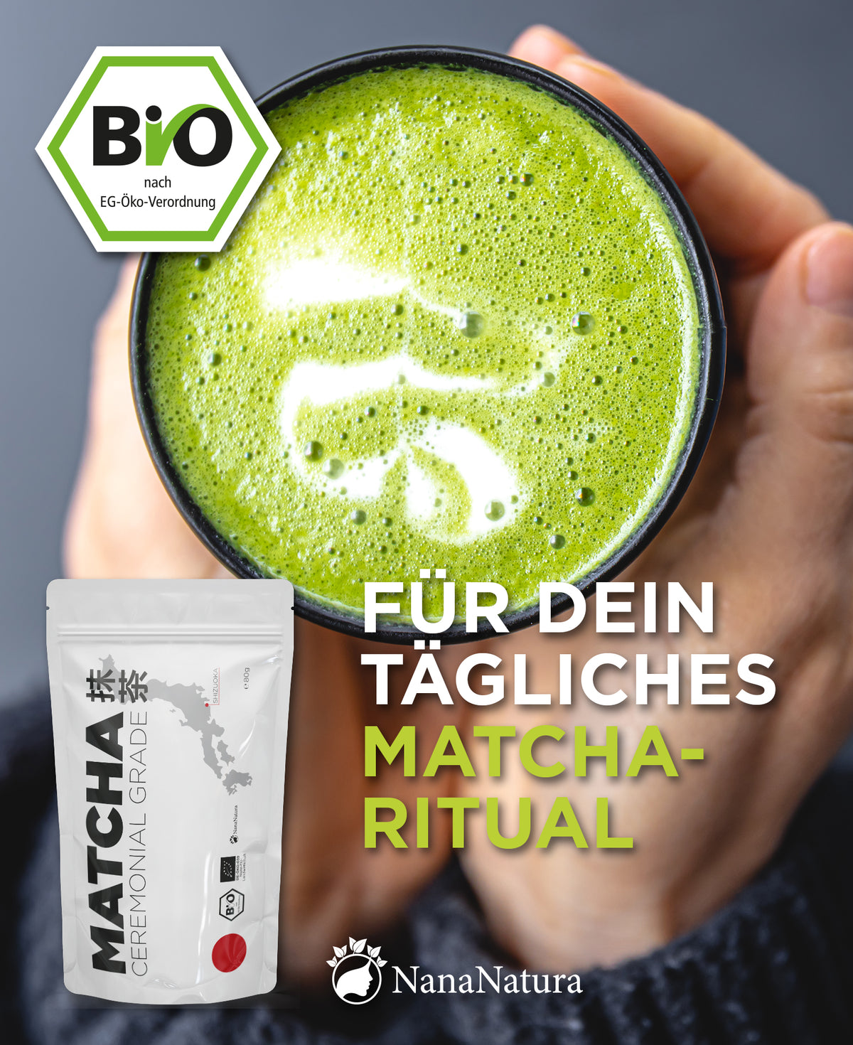 Bio Matcha-Pulver Ceremonial Grade 80g