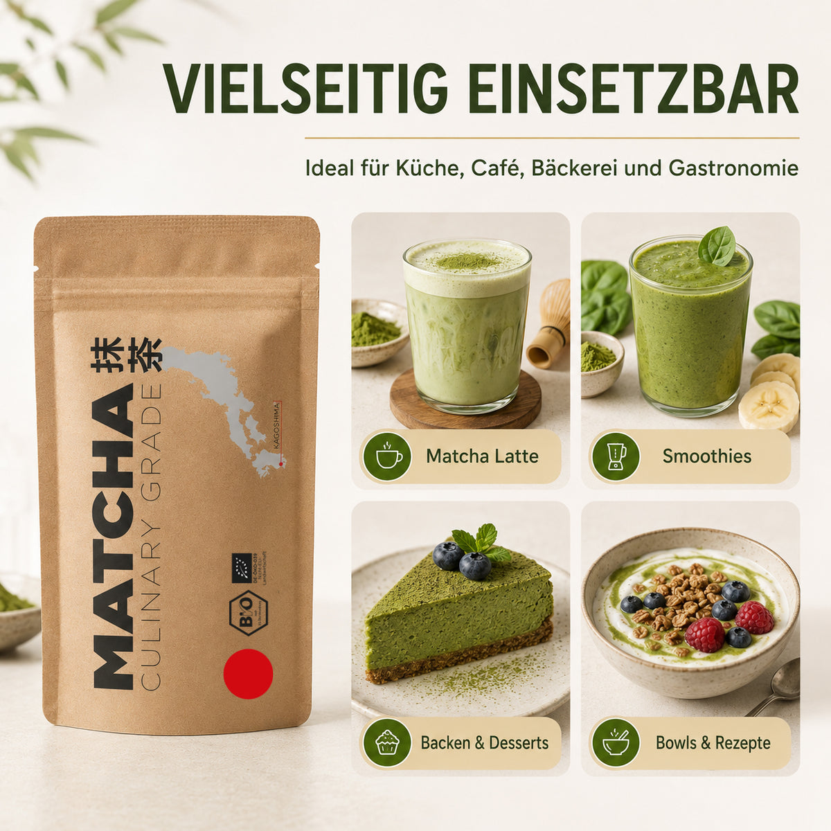 Bio Matcha-Pulver Culinary Grade 1000g