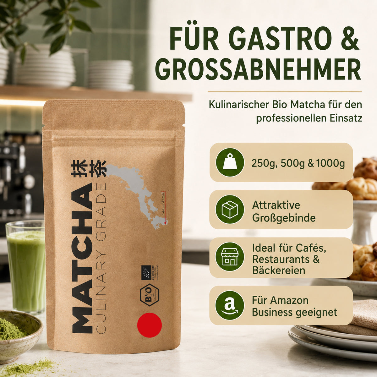 Bio Matcha-Pulver Culinary Grade 1000g