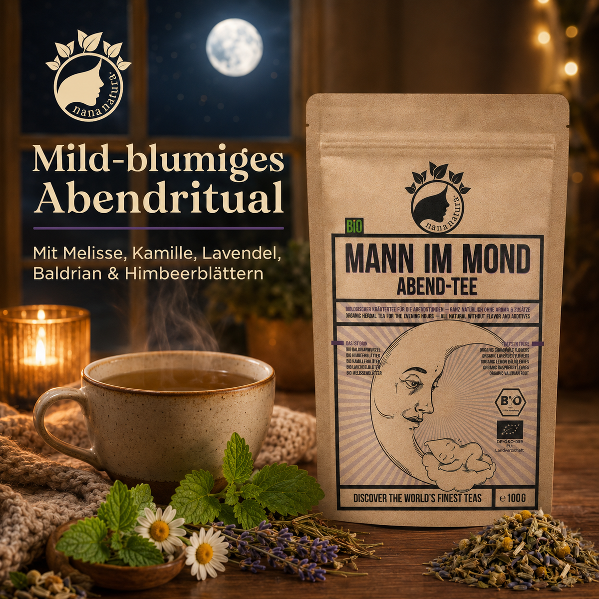 Bio Abendtee Mann im Mond 100g