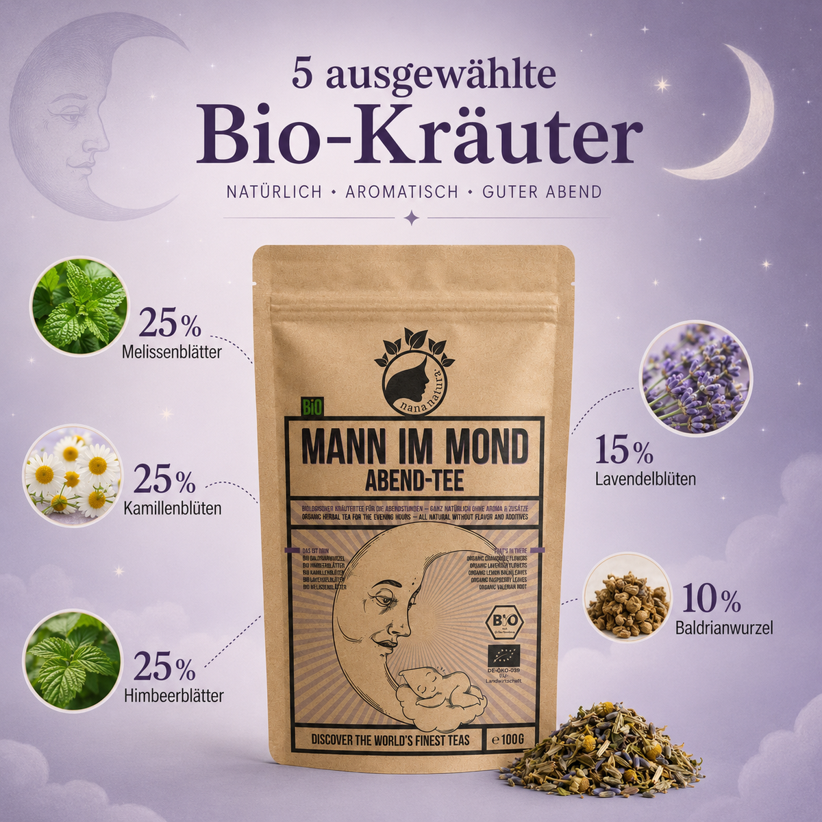 Bio Abendtee Mann im Mond 100g