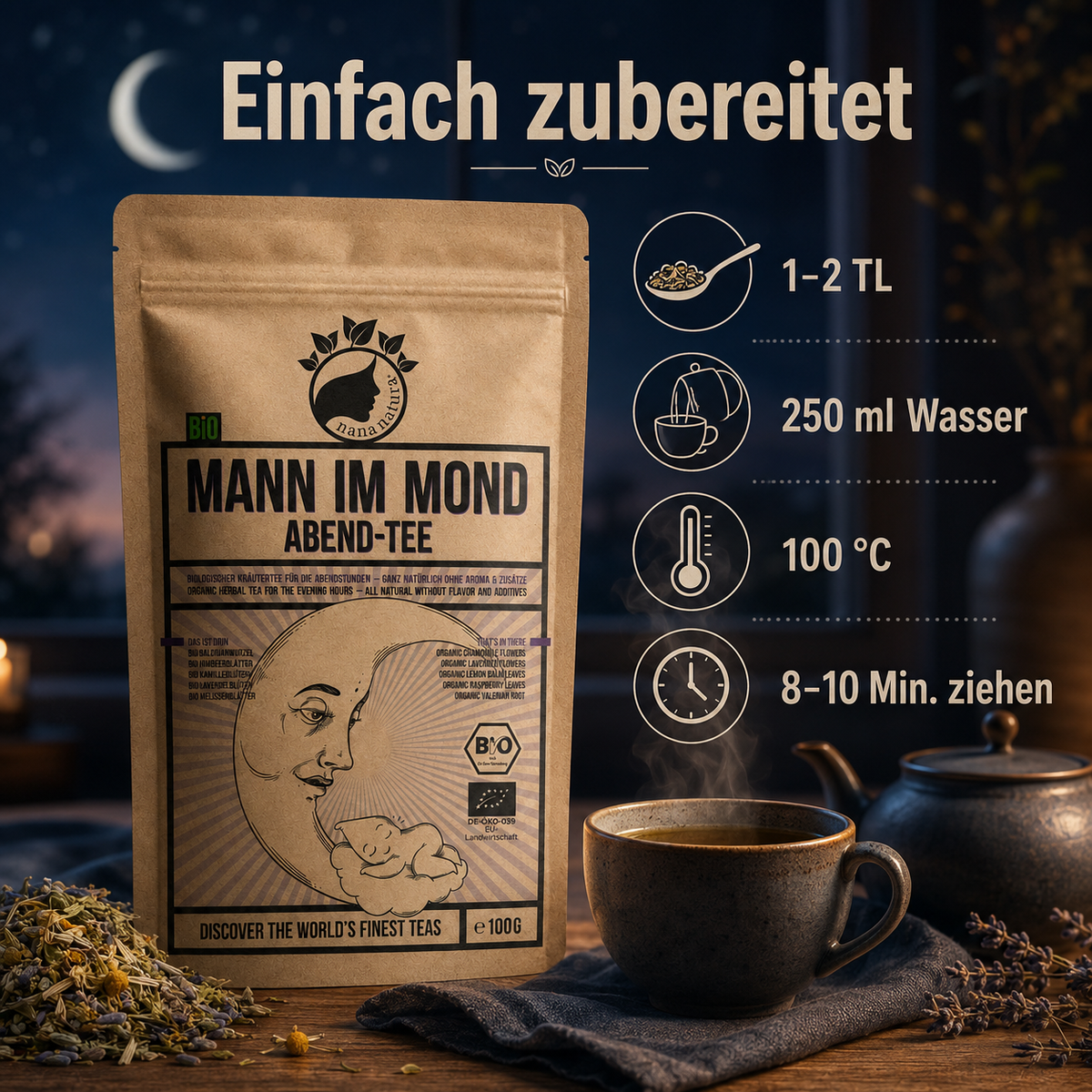Bio Abendtee Mann im Mond 100g
