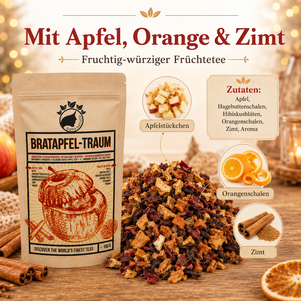 Bratapfel-Traum Winter-Tee 100g