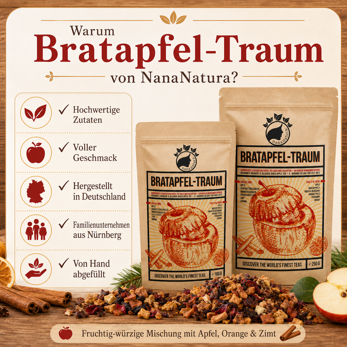Bratapfel-Traum Winter-Tee 100g