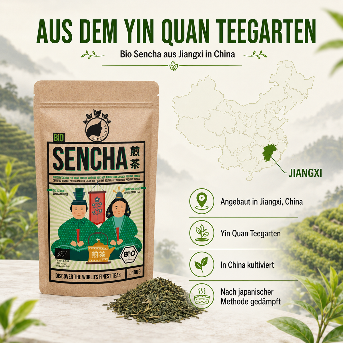 Bio Sencha Tee aus China 100g