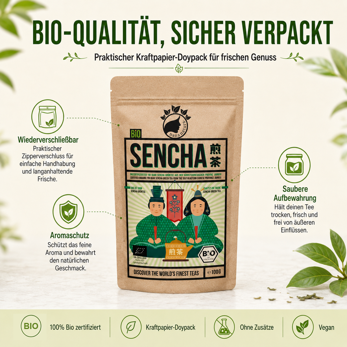 Bio Sencha Tee aus China 100g